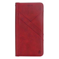 iPhone XS Max Θήκη Βιβλίο Κόκκινο Splicing Horizontal Flip PU Leather Red