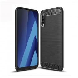 Θήκη Samsung Galaxy A50 / A30s Σιλικόνης Μαύρη Armor Brushed Carbon Fiber Case Black