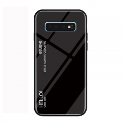 Samsung Galaxy S10e Σκληρή Θήκη Γυαλί Μαύρο Glass Case Black