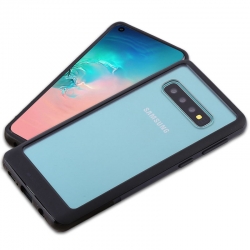 Samsung Galaxy S10 Goospery Bumper X Διάφανη Θήκη Σιλικόνης Με Μαύρο Περίγραμμα Clear Case Black (8809653449769)