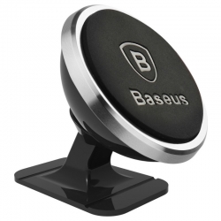 BASEUS Universal Μαγνητική Βάση Αυτ/του Ασημί 360-Degree Rotation Magnetic Car Phone Holder Silver (SUGENT-NT0S)