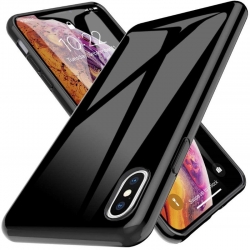 Θήκη Σιλικόνης iPhone XS Max Μαύρη Ultra Shine Silicone Case Black