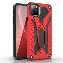 Θήκη iPhone 11 Pro Με Σταντ Shockproof TPU + PC Protective Case with Holder Red