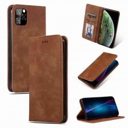 Θήκη iPhone 11 Pro Βιβλίο Retro Skin Feel Business Magnetic Horizontal Flip Leather Case Brown