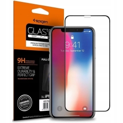 Spigen® iPhone 11 / XR Premium Full Cover Tempered Glass Screen Protector Black 064GL25233