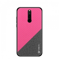 Θήκη Xiaomi Redmi 8 Σιλικόνης Ροζ PINWUYO Rong Series Shockproof PC + TPU+ Fiber Cloth Protective Cover Pink