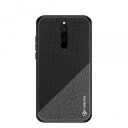Θήκη Xiaomi Redmi 8 Σιλικόνης Μαύρη PINWUYO Rong Series Shockproof PC + TPU+ Fiber Cloth Protective Cover Black