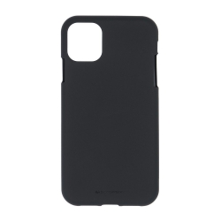 Θήκη iPhone 11 Pro Σιλικόνης Μαύρη Goospery Soft Feeling Silicone Case Black (8809684927397)