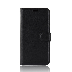 Θήκη Samsung Galaxy A71 Βιβλίο Μαύρο Litchi Texture Horizontal Flip Leather Case With Holder & Card Slots Black