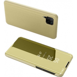 Θήκη Huawei P40 Lite Βιβλίο Χρυσό Clear View Stand Gold
