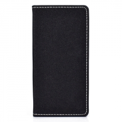Θήκη Huawei P40 Lite Βιβλίο Μαύρο Solid Color Frosted Magnetic Horizontal Flip Case with Card Slots & Holder Black