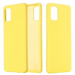 Θήκη Xiaomi Mi 10 Lite 5G Σιλικόνης Κίτρινη Solid Color Liquid Silicone Shockproof Full Coverage Protective Case Yellow