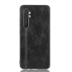 Θήκη Xiaomi Mi Note 10 Lite Μαύρη Shockproof Sewing Cow Pattern Skin PC + PU + TPU Case Black