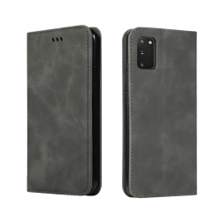 Θήκη Samsung Galaxy S20 Βιβλίο Σκούρο Γκρι Retro Skin Feel Business Magnetic Horizontal Flip Case Dark Grey