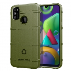 Θήκη Samsung Galaxy M31 Σιλικόνης Πράσινη Rugged Armor Square Full Coverage Shockproof TPU Case Green