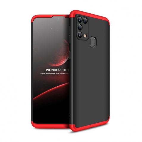 Σκληρή Θήκη Samsung Galaxy M31 Μαύρη - Κόκκινη GKK Full Coverage Protective Hard Case Black - Red