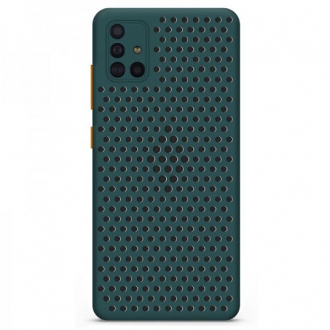 Θήκη Samsung Galaxy A51 4G Σιλικόνης Πράσινη Breath Colored Buttons TPU Case Green
