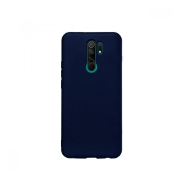 Θήκη Xiaomi Redmi 9 Σιλικόνης Μπλε Slim Fit Liquid Silicone Case Blue