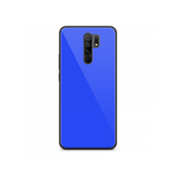 Θήκη Xiaomi Redmi 9 Μπλε Με Πλαίσιο Σιλικόνης Και Όψη Γυαλιού Aurora Glass Protective Case Blue