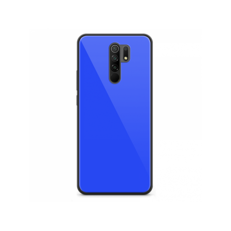 Θήκη Xiaomi Redmi 9 Μπλε Με Πλαίσιο Σιλικόνης Και Όψη Γυαλιού Aurora Glass Protective Case Blue