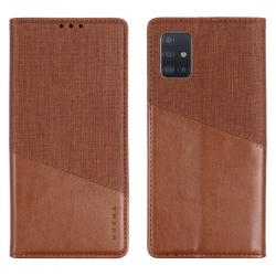 Θήκη Samsung Galaxy A51 4G Βιβλίο Καφέ MUXMA MX109 Horizontal Flip Case Brown