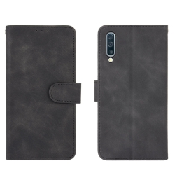 Θήκη Samsung Galaxy A50 / A30s Βιβλίο Μαύρο Solid Color Skin Feel Magnetic Buckle Horizontal Flip Calf Texture Case Black