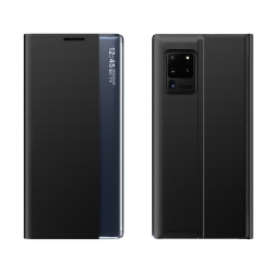 Θήκη Samsung Galaxy A71 Βιβλίο Μαύρο Side Display Magnetic Horizontal Flip Plain Texture Cloth + PC Case Black