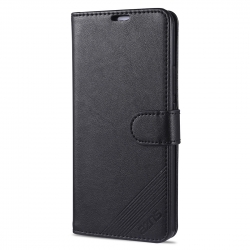 Θήκη Xiaomi Mi Note 10 Lite Βιβλίο Μαύρο AZNS Sheepskin Texture Horizontal Flip Case with Holder & Card Slots & Wallet Black