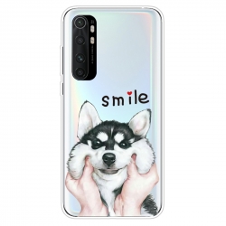 Θήκη Xiaomi Mi Note 10 Lite Σιλικόνης Σκυλάκι Coloured Drawing Pattern Highly Transparent TPU Protective Case Pinch Dog