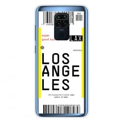 Θήκη Xiaomi Redmi Note 9 Σιλικόνης Λος Άντζελες Boarding Card Series Pattern TPU Protective Case Los Angeles