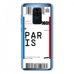 Θήκη Xiaomi Redmi Note 9 Σιλικόνης Παρίσι Boarding Card Series Pattern TPU Protective Case Paris
