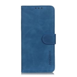 Θήκη Huawei P Smart 2021 Βιβλίο Μπλε KHAZNEH Retro Texture PU + TPU Horizontal Flip Case Blue