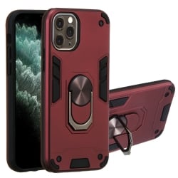 Θήκη iPhone 11 Pro Μπορντώ Με Σταντ 2 in 1 Armour Series PC + TPU Protective Case with Ring Holder Wine Red