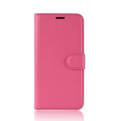 Θήκη Samsung Galaxy A71 Βιβλίο Φούξια Litchi Texture Horizontal Flip Protective Case Fuchsia