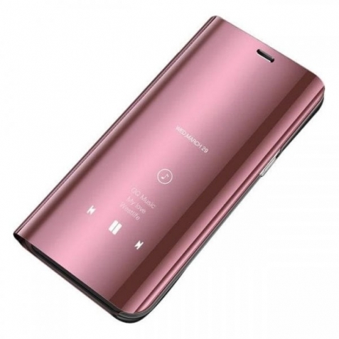 Θήκη Samsung Galaxy M31 / M21 Βιβλίο Ροζ - Χρυσό Clear View Stand Rose - Gold