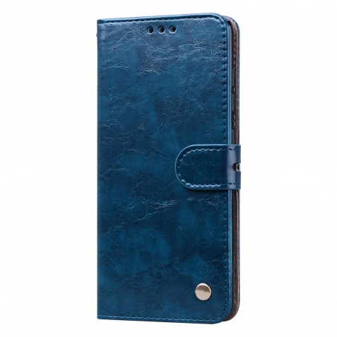 Θήκη Samsung Galaxy M51 Βιβλίο Μπλε Business Style Oil Wax Texture Horizontal Flip Case Blue
