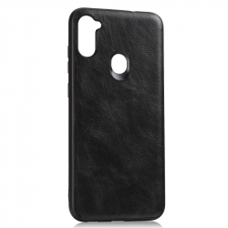 Θήκη Samsung Galaxy M11 / A11 Μαύρη Crazy Horse Textured Calfskin PU+PC+TPU Case Black
