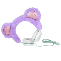 Ακουστικά Με Μικρόφωνο Bear Headset GJBY QL-406Y Purple (5900217388531)