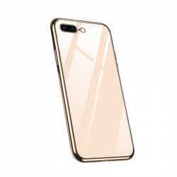 Θήκη iPhone SE 2022 / SE 2020 / 8 / 7 Σιλικόνης Διάφανη - Χρυσή SULADA Shockproof Ultra-thin TPU Protective Case Gold