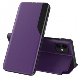 Θήκη iPhone 12 mini Βιβλίο Μωβ Side Display Magnetic Shockproof Horizontal Flip Case with Holder Purple