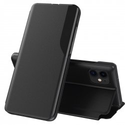 Θήκη iPhone 12 mini Βιβλίο Μαύρο Side Display Magnetic Shockproof Horizontal Flip Case with Holder Black
