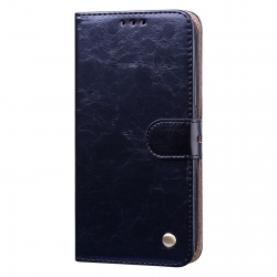 Θήκη iPhone 12 mini Βιβλίο Μαύρο Business Style Oil Wax Texture Horizontal Flip Case Black