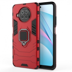 Σκληρή Θήκη Xiaomi Mi 10T Lite Κόκκινη Με Σταντ Shockproof PC + TPU Protective Case with Magnetic Ring Holder Red