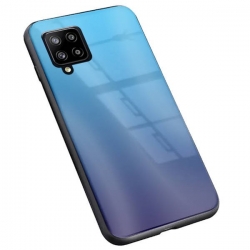 Θήκη Samsung Galaxy A42 Μπλε Με Πλαίσιο Σιλικόνης Και Όψη Γυαλιού Aurora Glass Protective Case Blue