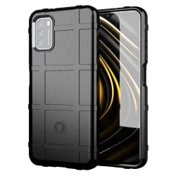 Θήκη Xiaomi Poco M3 Σιλικόνης Μαύρη Rugged Armor Square Full Coverage Shockproof TPU Case Black