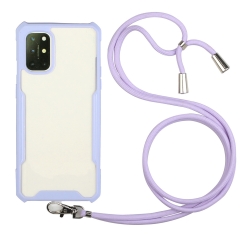Θήκη Xiaomi Redmi 9T / Xiaomi Poco M3 Μωβ με Λουράκι Acrylic + Color TPU Shockproof Case with Neck Lanyard Purple