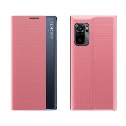 Θήκη Xiaomi Redmi Note 10 4G / Note 10S / Poco M5s Βιβλίο Ροζ Side Display Magnetic Horizontal Flip Plain Texture Cloth + PC Cas