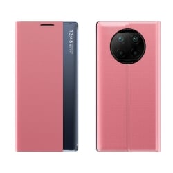 Θήκη Xiaomi Redmi Note 9T Βιβλίο Ροζ Side Display Magnetic Horizontal Flip Plain Texture Cloth + PC Case Pink