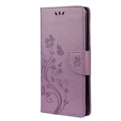 Θήκη Xiaomi Poco F3 / Mi 11i Βιβλίο Μωβ Λουλούδια Και Πεταλούδες Butterfly Flower Pattern Horizontal Flip Case Purple