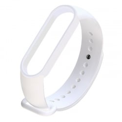 Λουράκι Xiaomi Mi Band 5 / 6 Λευκό Solid Color Silicone Replacement Strap Watchband White